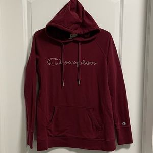 Champion Middleweight Burgundy Hoodie. Size small
